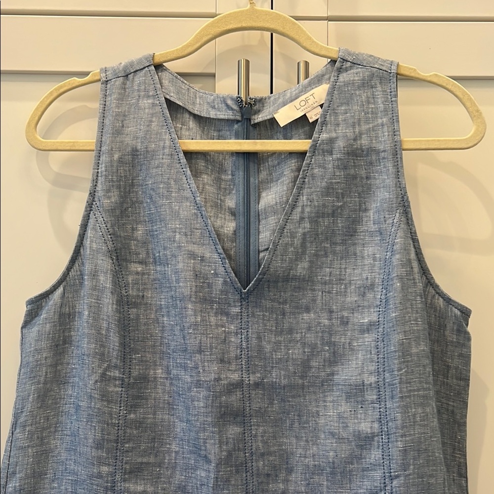 LOFT Blue Sleeveless Dress